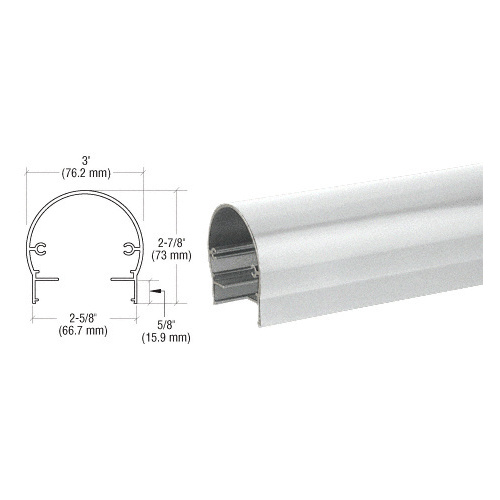 Silver Metallic 300 Series 241" Top Rail