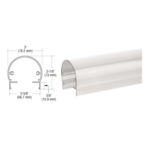 Sky White 300 Series 241" Top Rail