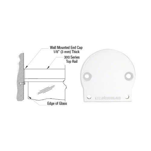 Sky White 300 Series Wall Mount End Cap