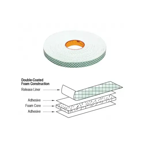 1/16" x 3/4" x 45' Scotch Mount Foam Tape White