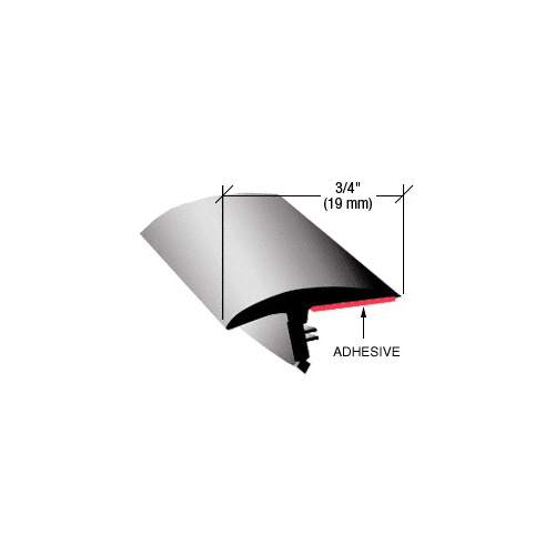 CRL 409T110 3/4" Gold Glass Push-In EPDM Molding with Self-Adhesive Strip Black