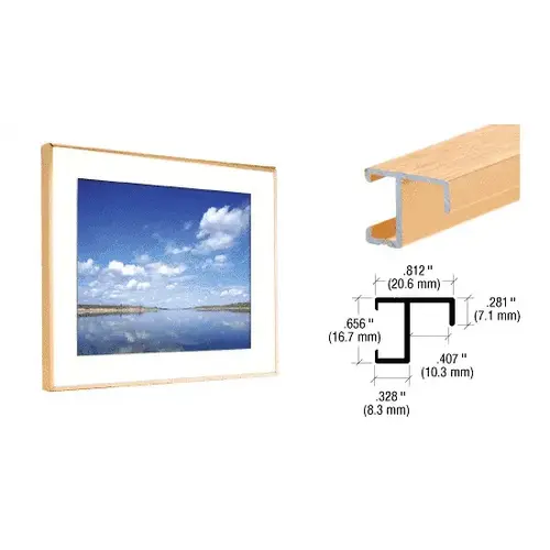 Brite Gold Aluminum Picture Frame Molding  72" Stock Length - pack of 2