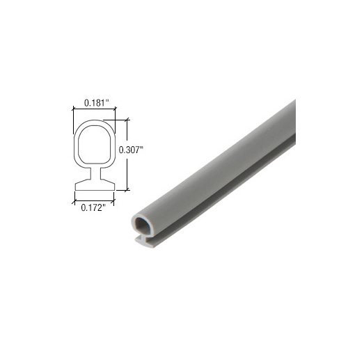 CRL 46VVM-XCP10 Gray Vinyl Bulb Seal insert for aluminum thresholds - 10 foot roll