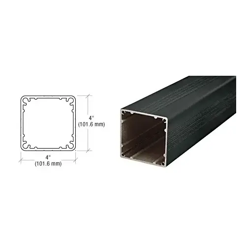 Matte Black Standard 4" x 4" Square 36" Long Post