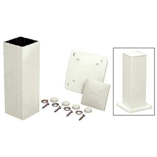 Oyster White Standard 4" x 4" Surface Mount 48" Long Post Kit