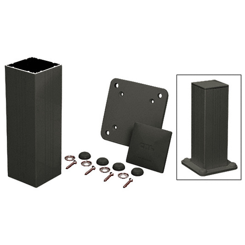 Matte Black Standard 4" x 4" Surface Mount 42" Long Post Kit