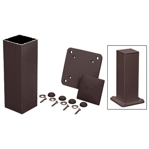 Matte Bronze Standard 4" x 4" Surface Mount 42" Long Post Kit