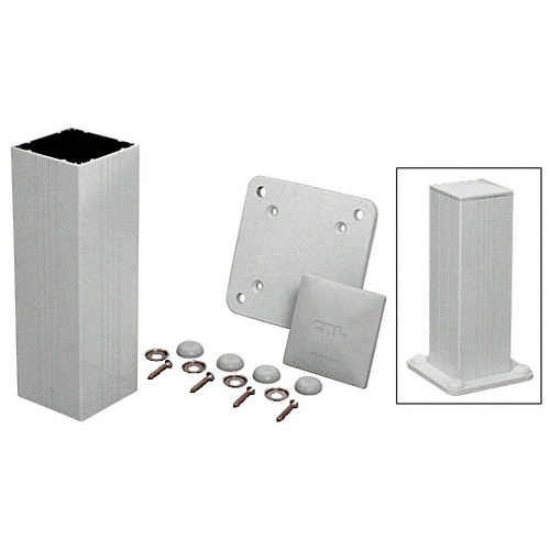 Silver Metallic Standard 4" x 4" Surface Mount 36" Long Post Kit