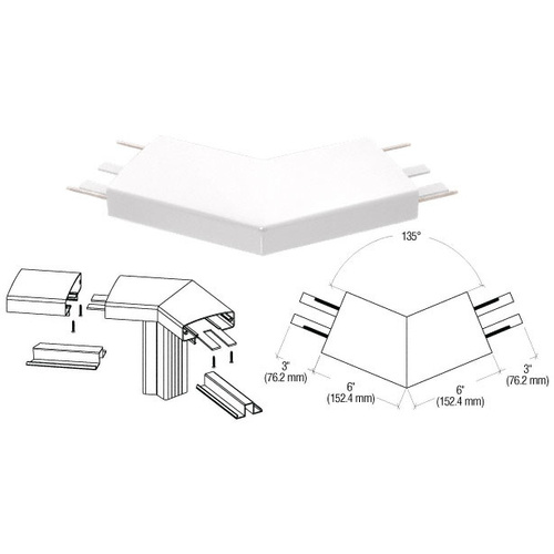 Sky White 400 Series Top Cap 135 degree Corner