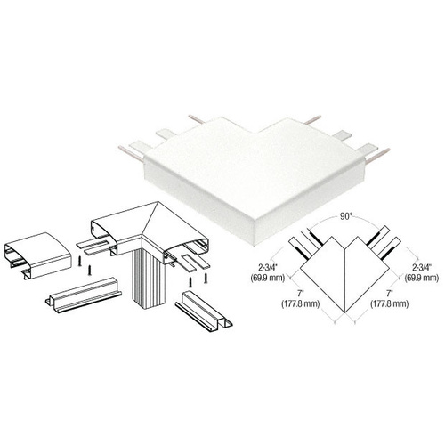 Sky White 400 Series Top Cap 90 degree Corner