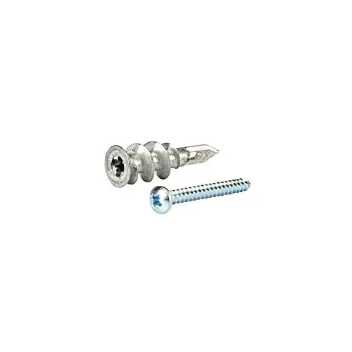 CRL 5000902S-XCP100 Zinc Dry Wall Anchors with #8 Screws - pack of 100