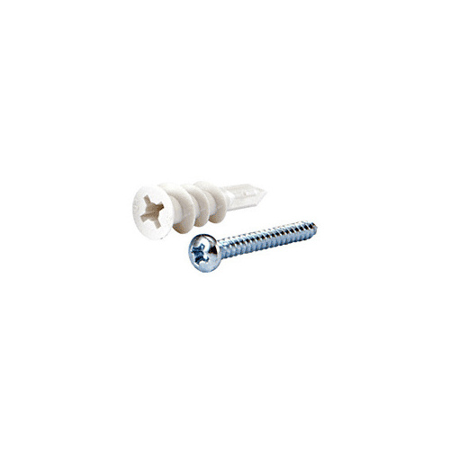 Dry Wall Plastic Lite Anchor with #6 Screws - pack of 100