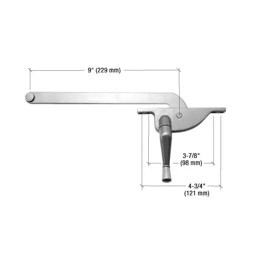 Aluminum 9" Right Hand Teardrop Series Casement Window Operator