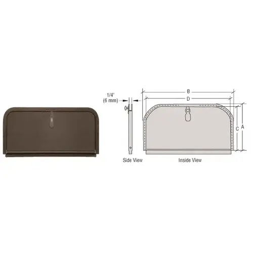 Duranodic Bronze 4-1/4 x 8-7/8" Opening Package Drop Slot