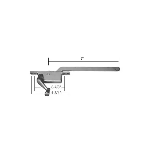 Aluminum 7" Left Hand Square Series Casement Window Operator