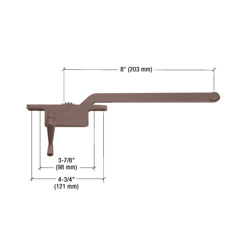 Bronze 8" Left Hand Square Series Casement Window Operator