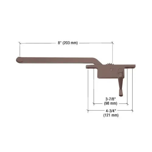 Bronze 8" Right Hand Square Series Casement Window Operator