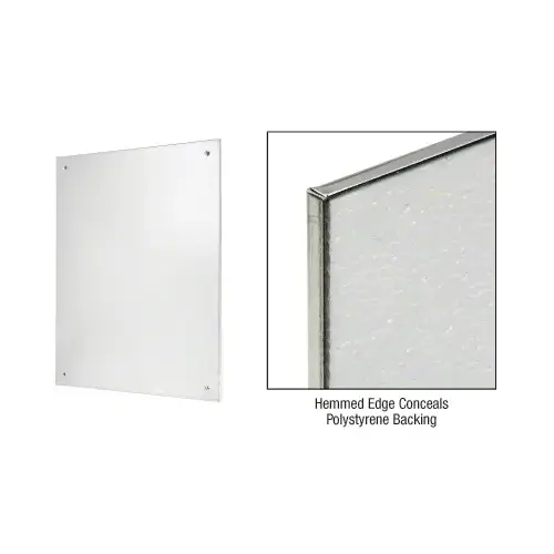 CRL 5301824 18" x 24" Frameless Stainless Steel Mirror