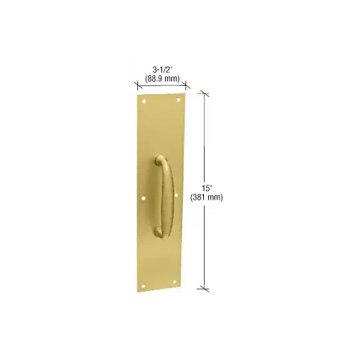 Polished Brass 3-1/2" x 15" Pull Plate
