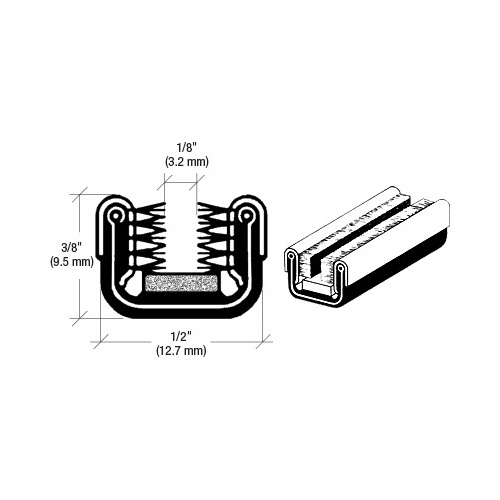 CRL 5P96 Flexible 96" Unbeaded Glass Run Channel for 1949 to 1966 Diamond-T, International and Dodge Trucks Black