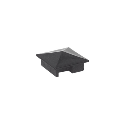 CRL 6406001 1-3/8" Counter Post Pyramid Top Cap for Sculptured Style Posts Black