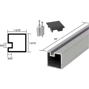 CRL 6406518 Satin Anodized 18" End Aluminum Counter Post