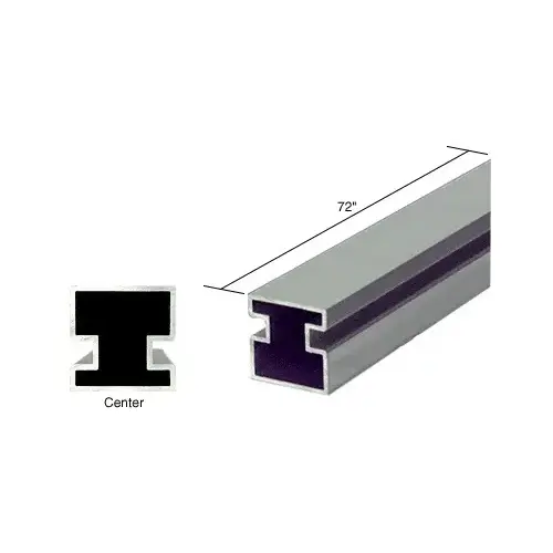 Satin Anodized 72" Center Post Extrusion