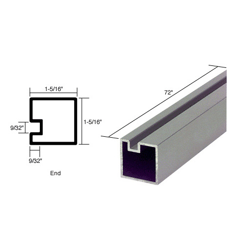 CRL 6423000 Satin Anodized 72" End Post Extrusion