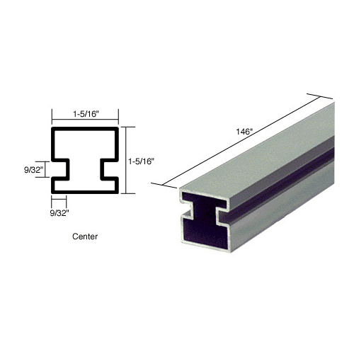 Satin Anodized 146" Center Post Extrusion