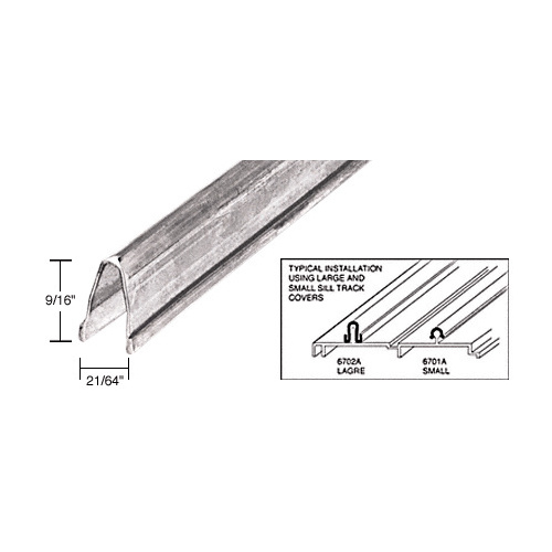 CRL 6702A8 8' Stainless Steel Large Patio Door Sill Cover - 95" Stock Length