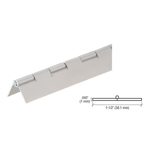 CRL 6D665A Satin Anodized 3/4" Aluminum Piano Hinge - 6' Stock Length