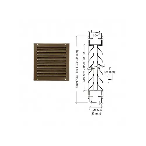 CRL 700A12X12 700A Series 12" x 12" Door Louver Bronze