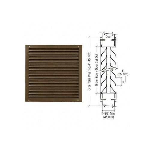 CRL 700A24X24 700A Series 24" x 24" Door Louver Bronze