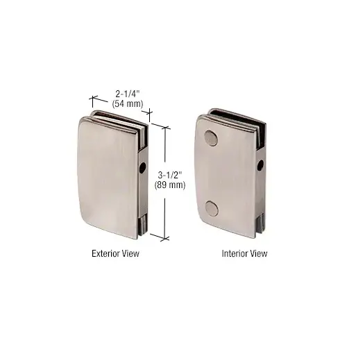 CRL 701CBN Brushed Nickel Glass Swinging Door Lock Receiver for 700CBN