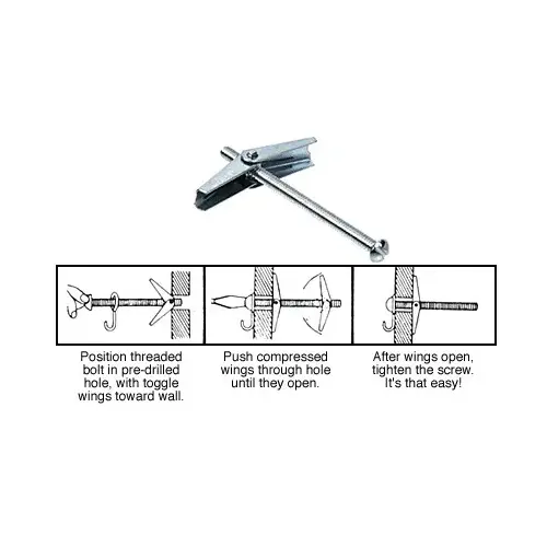 Round Head 1/8" x 2" Toggle Anchors