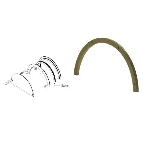 Duranodic Bronze Optional Spacer Kit for 723DU Half-Round Ticket Window