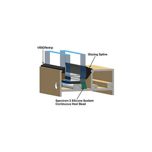 Tremco 733V18 .250" VISIONstrip Glazing Seal Black