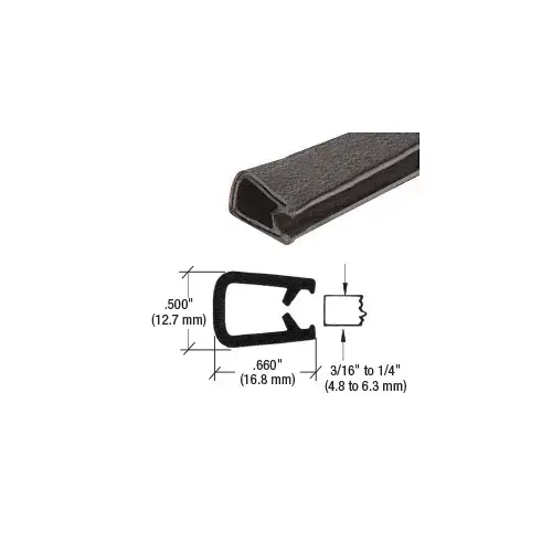 CRL 75343C Black 100 ft QuickEdge  Trim for 3/16" to 1/4"