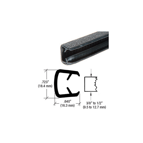 CRL 75000349 Black QuickEdge Trim for 3/8" to 1/2"