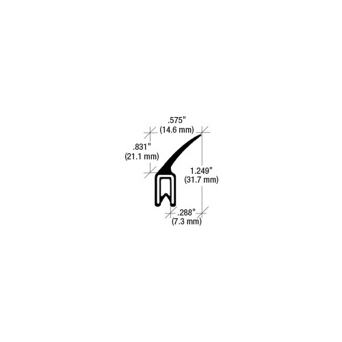 Trim Seal 75001612 Vertical Fin Flange Size: .079" to .099" Black