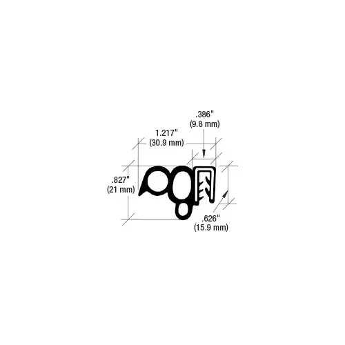 Trim Seal 75001614 Black Multi Bulb