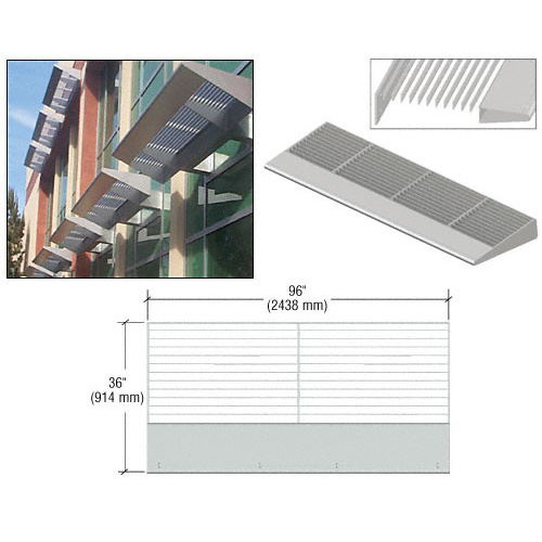 Metallic Silver 8' 7700 Series Aluminum Sunshade Systems