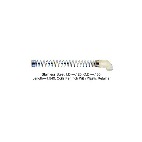 1.54" Long Slide Bolt Spring with Plastic Retainer - pack of 20