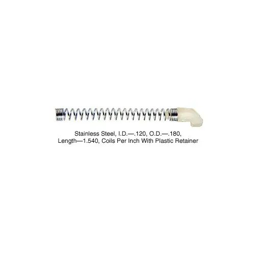 1.54" Long Slide Bolt Spring with Plastic Retainer in a - Bulk 100/Pk