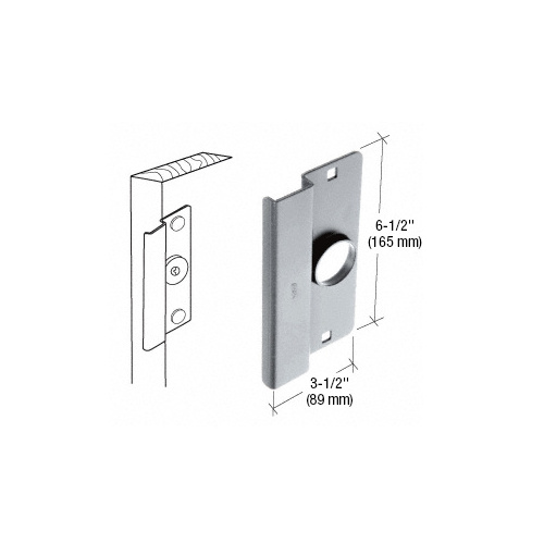 CRL 8852AL Aluminum Finish 6-1/2" Heavy Gauge Steel Latch Guard for Narrow Stile Flush Doors