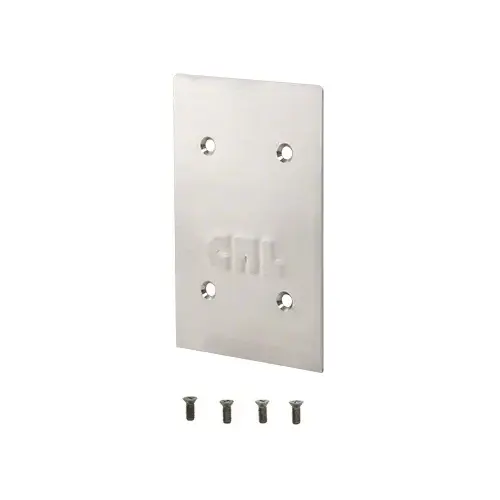 CRL 8BCBS Brushed Stainless End Cap for 8B Series Standard Square Base Shoe