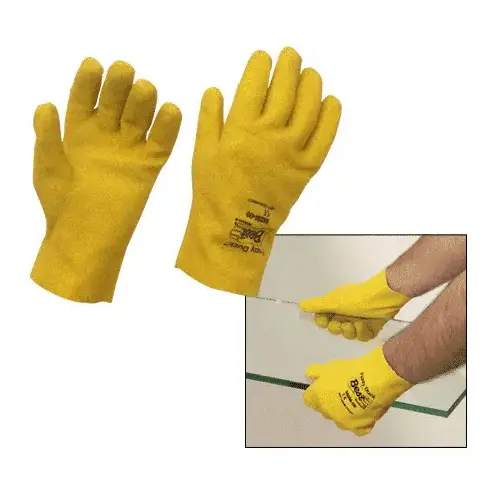 Extra Large PVC Gloves Pair Yellow