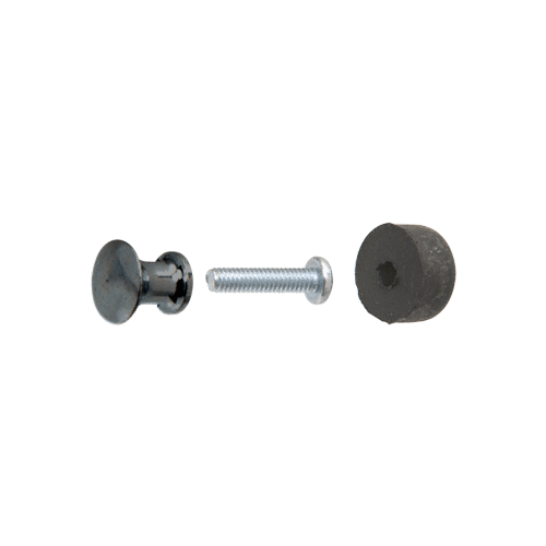 Black 1/2" Diameter Aluminum Knobs for Sliding Glass or Panel Doors
