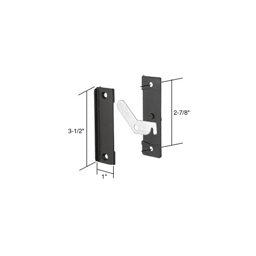 Sliding Screen Door Latch and Pull With 2-7/8" Screw Holes for Keller Doors Black