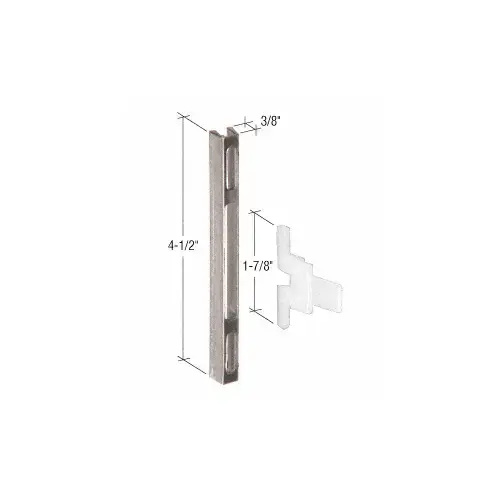 Sliding Screen Door Latch and Strike with 4-1/2" Screw Holes for International Doors Zinc